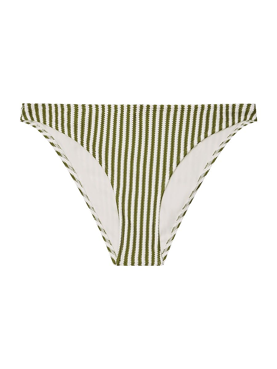 Women's Tapestry Staple Striped Bikini Bottom - Fern Stripe - Size XL