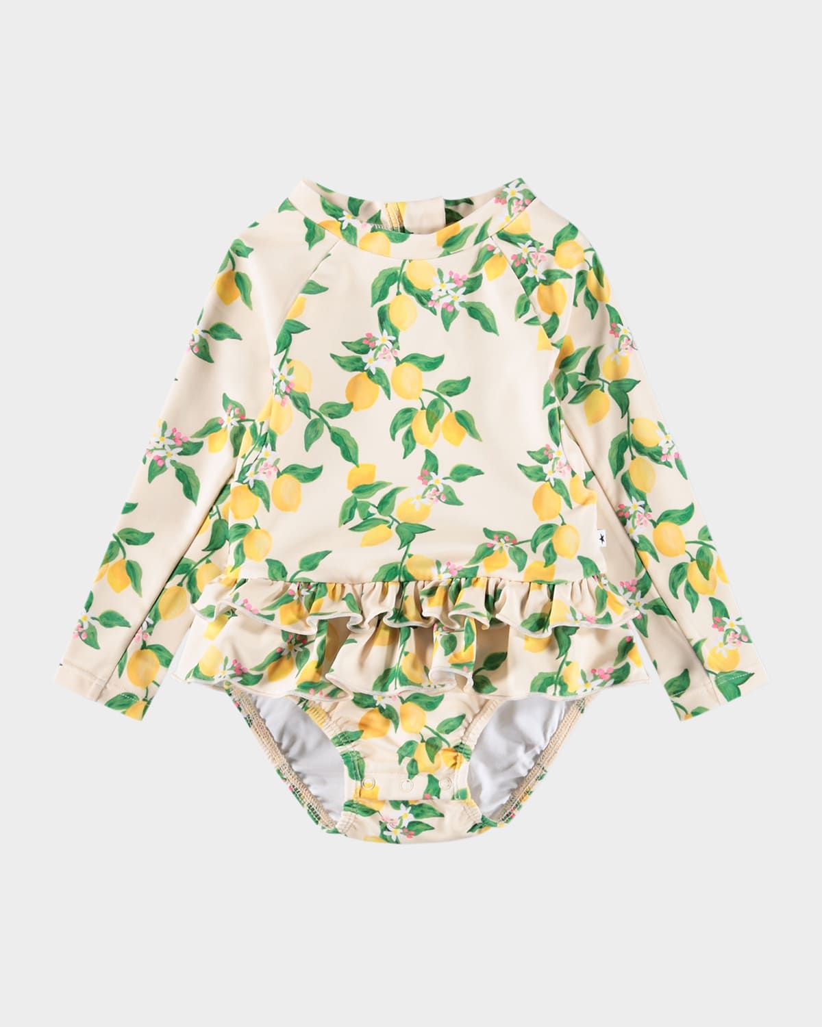 Girl & apos;s Narice Ruffled One-Piece Swimsuit, Size 3M-3