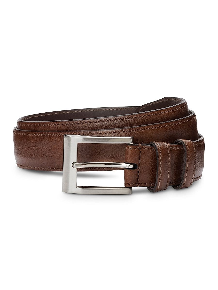 Men's Leather Belt - Chili - Size 60