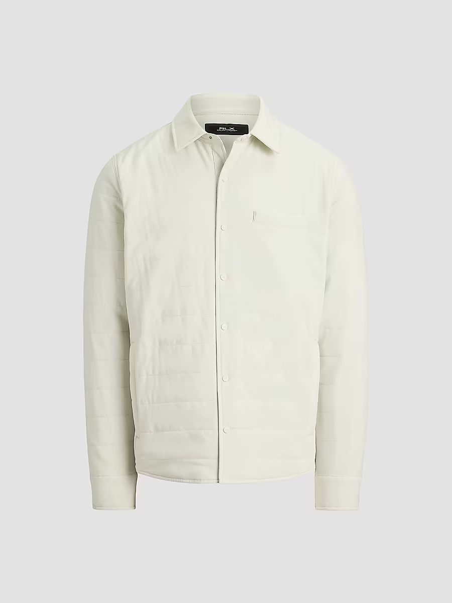 Men's Quilted Shirt Jacket - Stone Pebble - Size Large