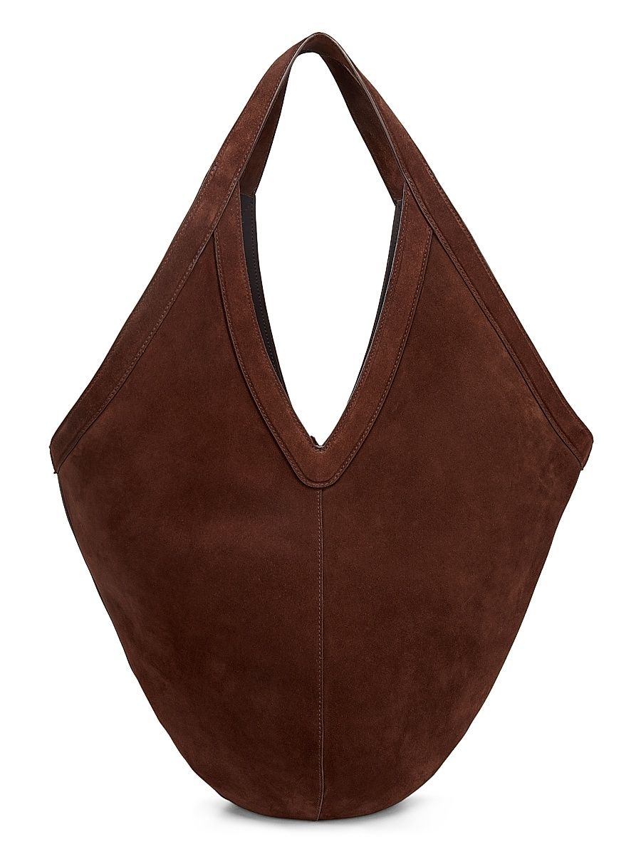 Women's Soft M Suede Hobo Bag - Chocolate