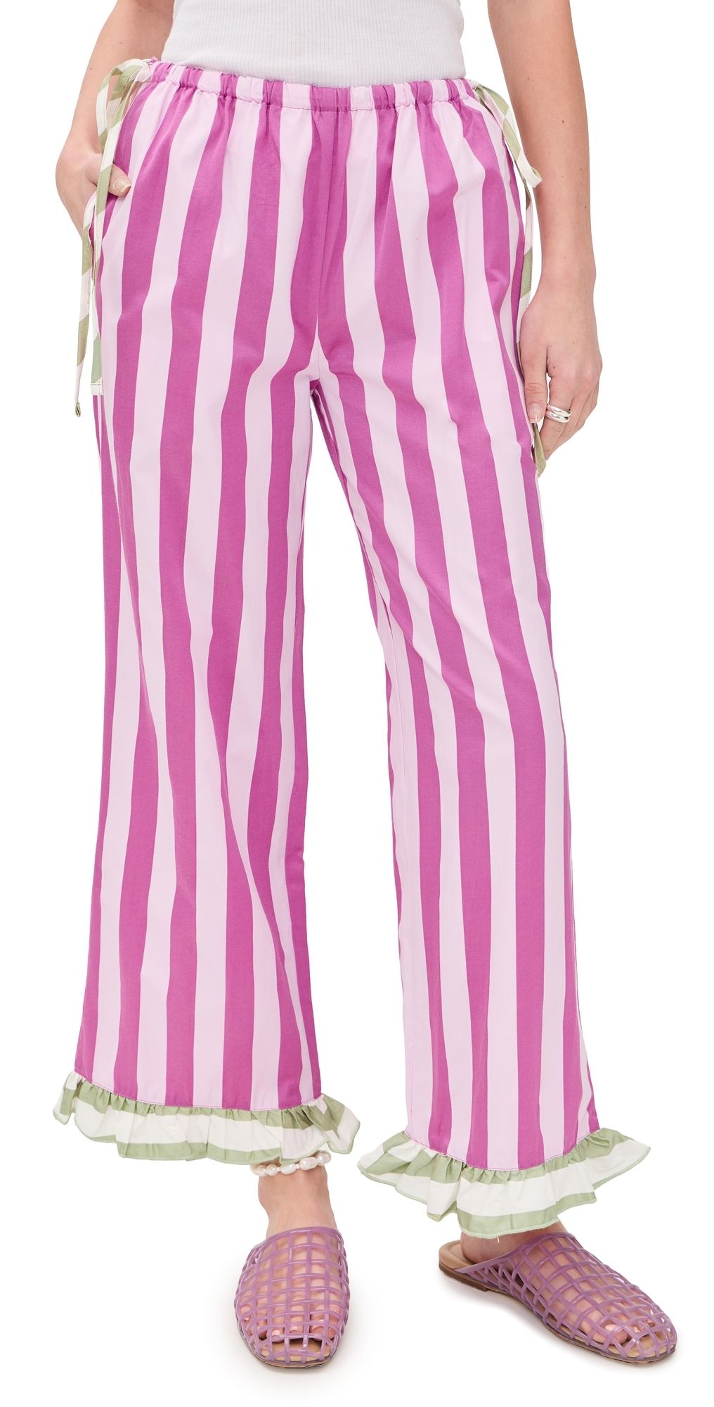 Lisa Says Gah Chelsea Pants Rose Stripe M