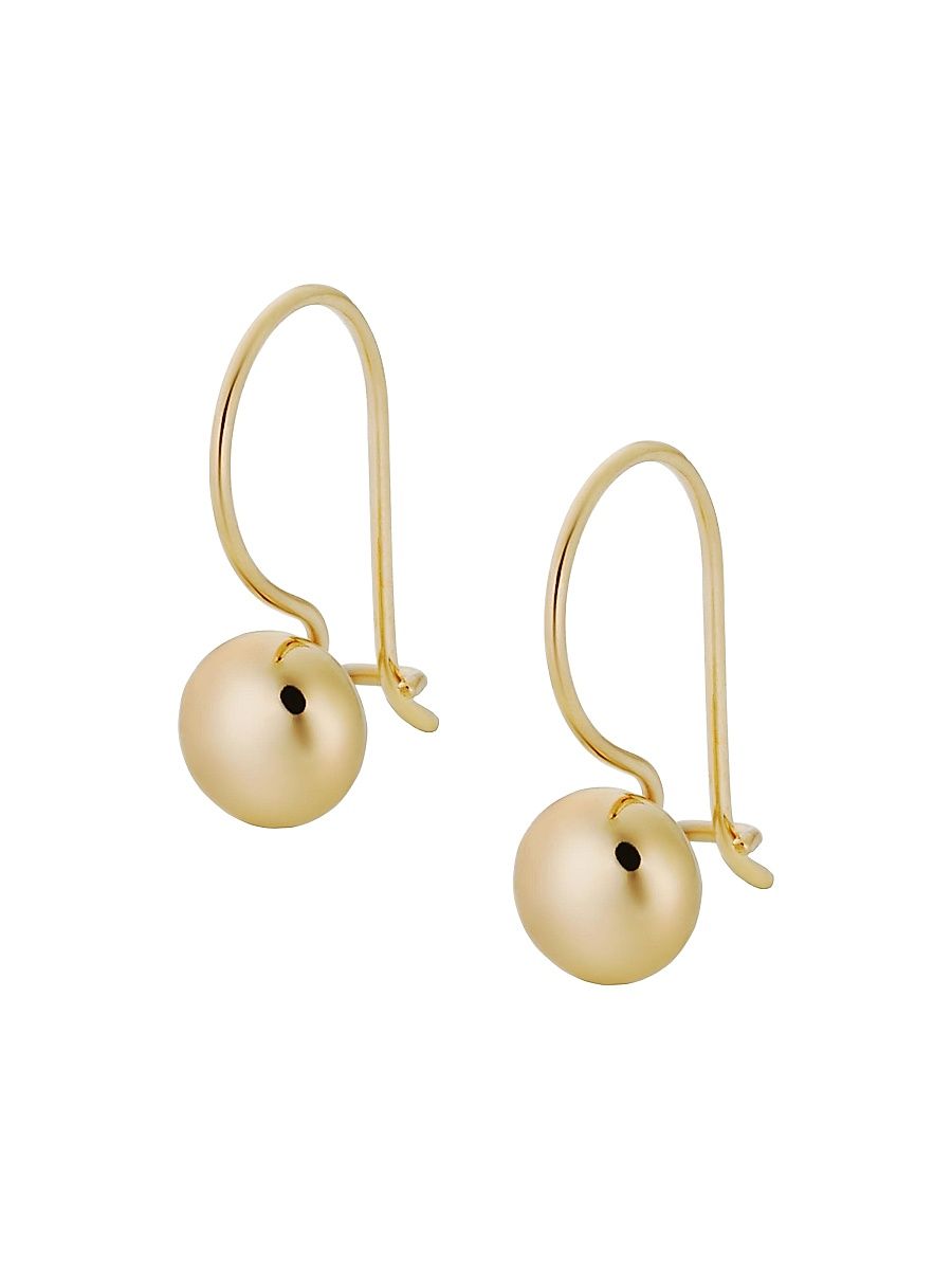Women's 14K Yellow Gold Buttoned Up Drop Earrings - Yellow Gold