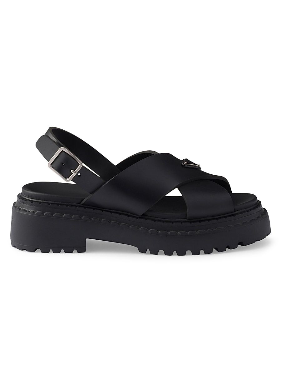 Women's Rubber Sandals - Black - Size 5