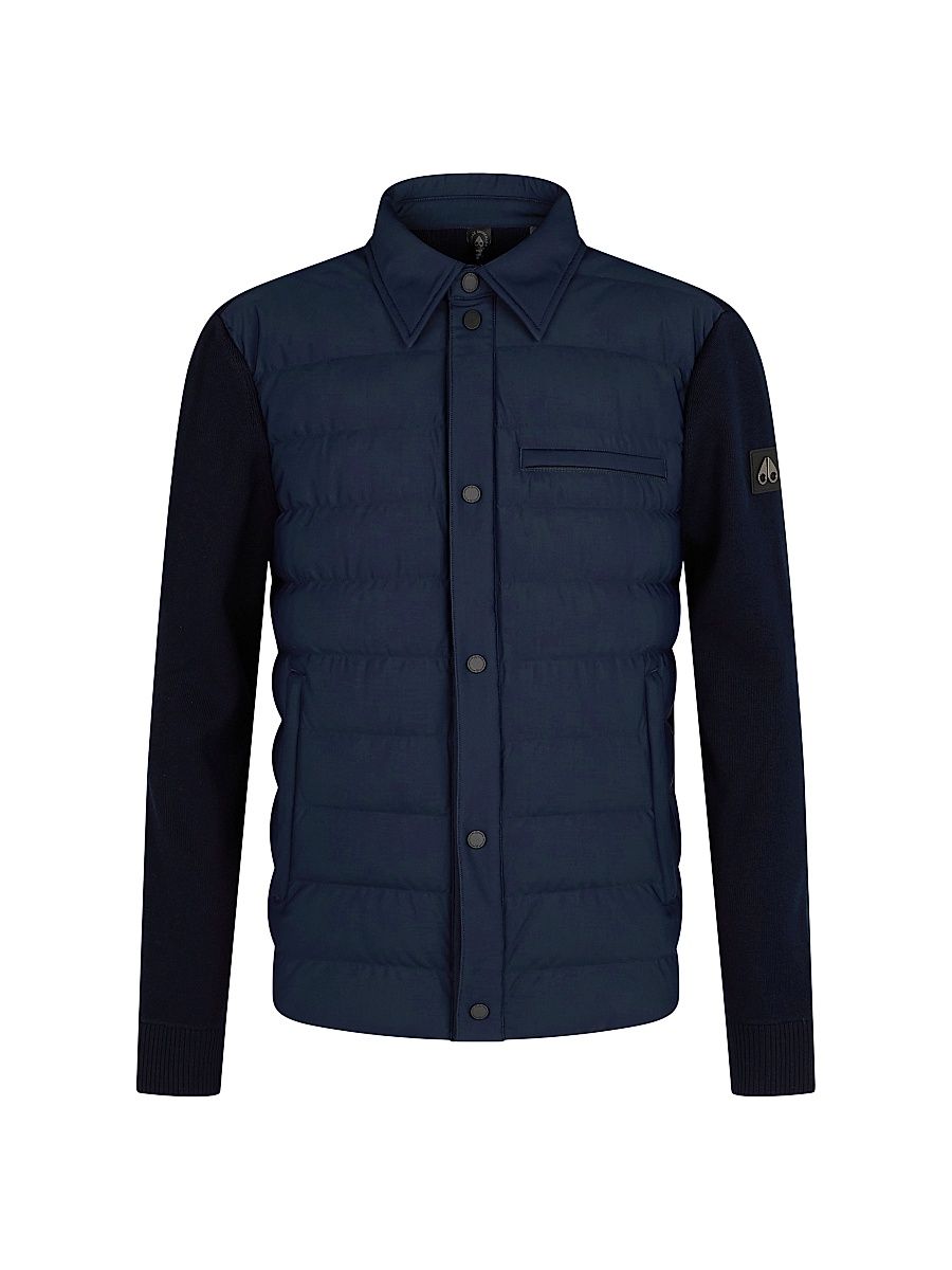 Men's Marble Down Hybrid Shirt Jacket - Navy - Size XL