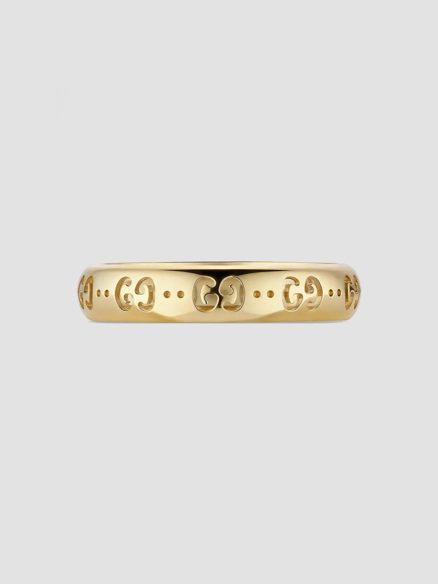 Gucci Women's Icon 18K Yellow Gold GG Eternity Ring - Yellow Gold - Size 6.5