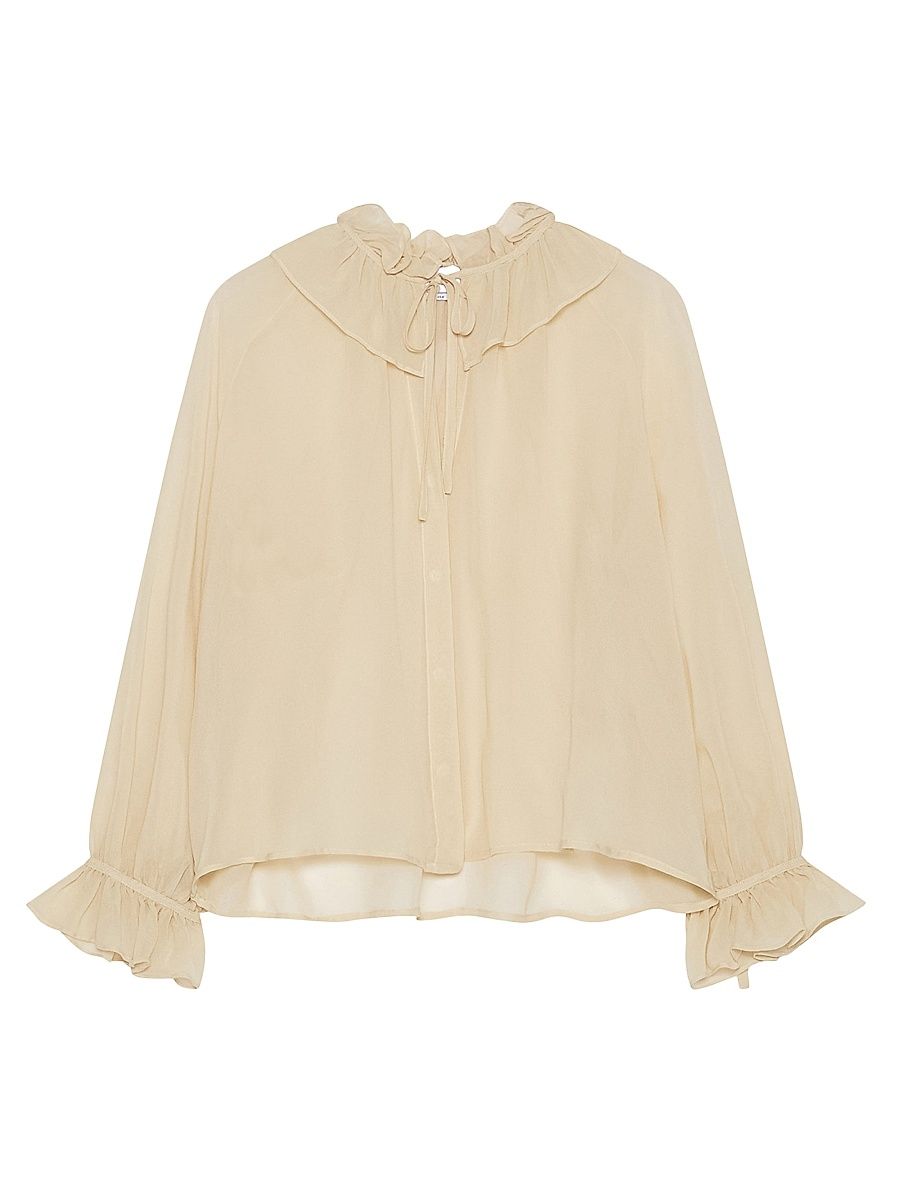 Women's Georgette Shirt - Wool White - Size 12