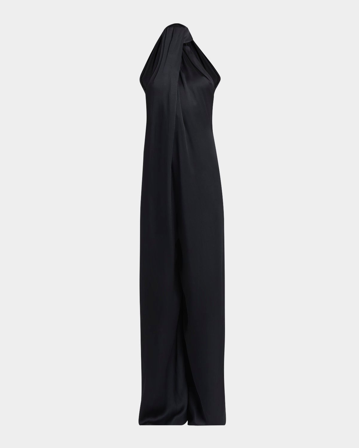 Envers Draped Satin Halterneck Jumpsuit