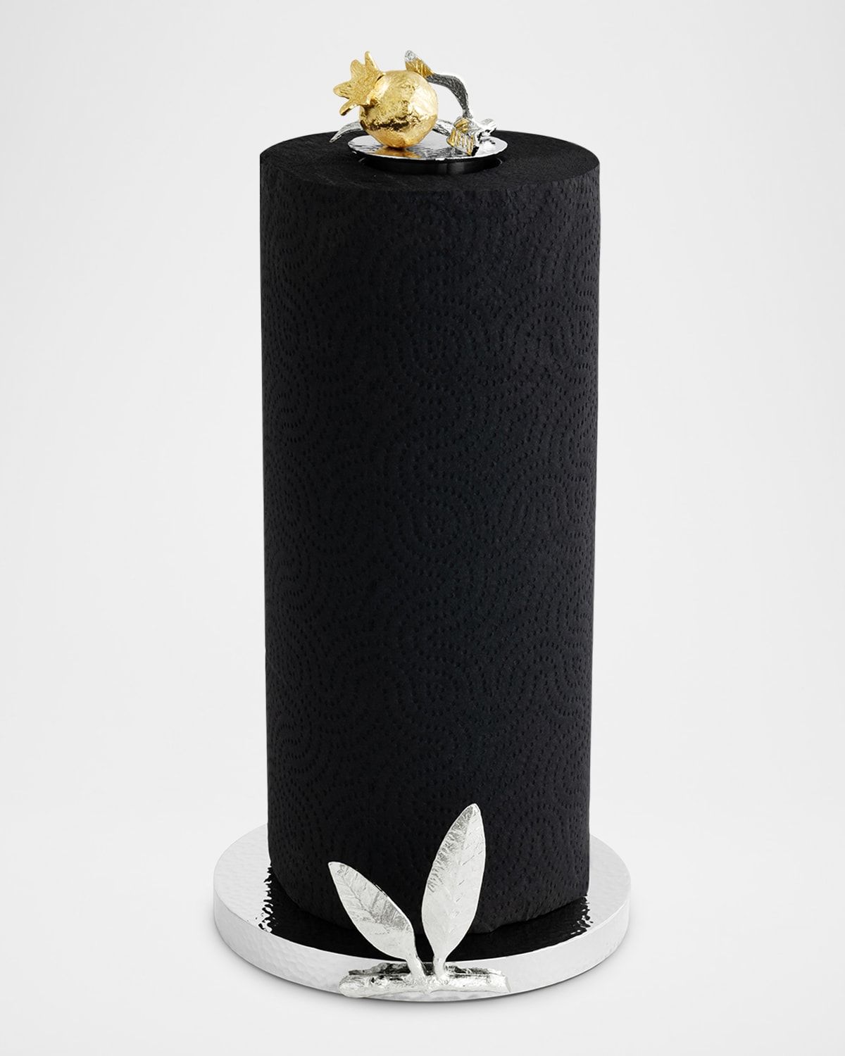 Pomegranate Silver & Gold Paper Towel Holder