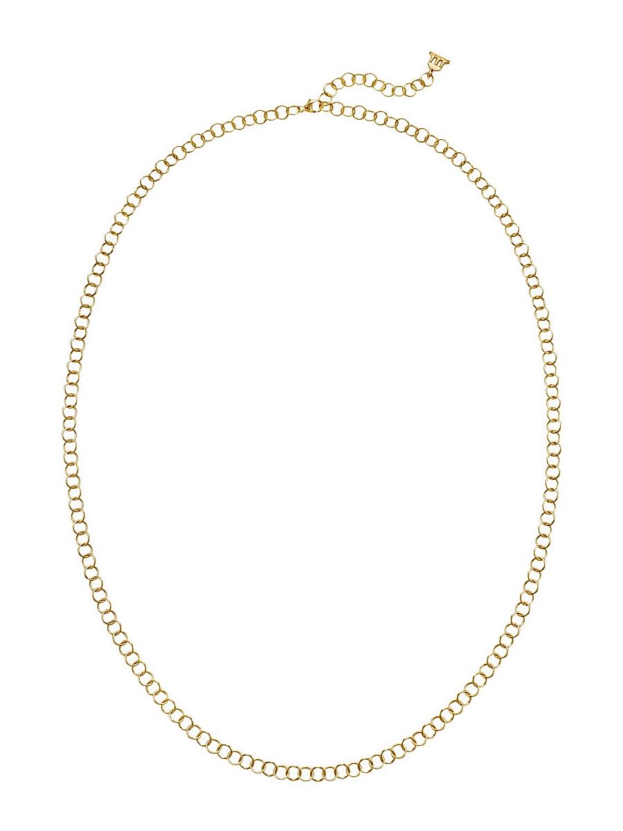 Women's Florence86 18K Yellow Gold Round Link Necklace Chain - Yellow Gold - Size 32