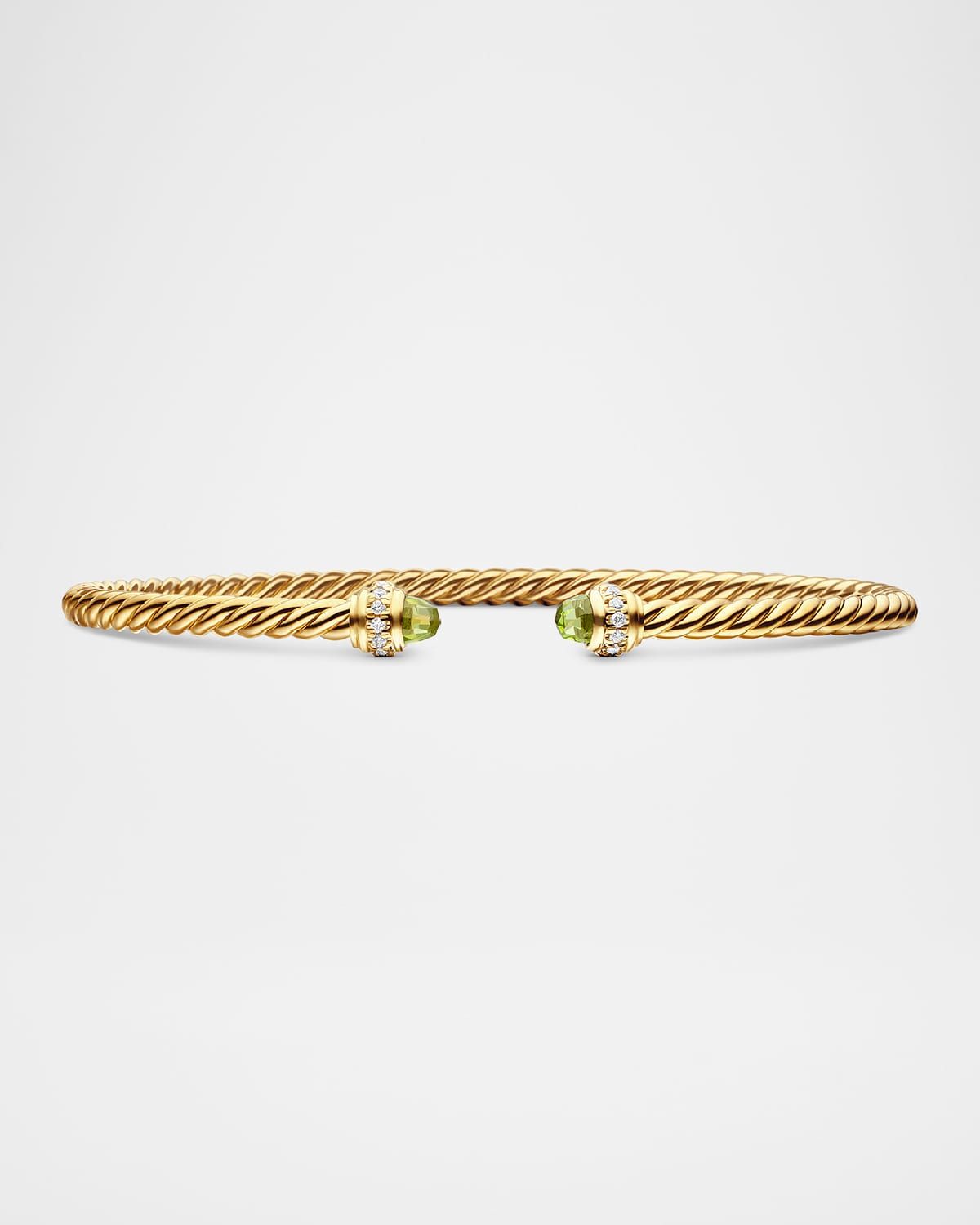 Cablespira Bracelet with Gemstone and Diamonds in 18K Gold
