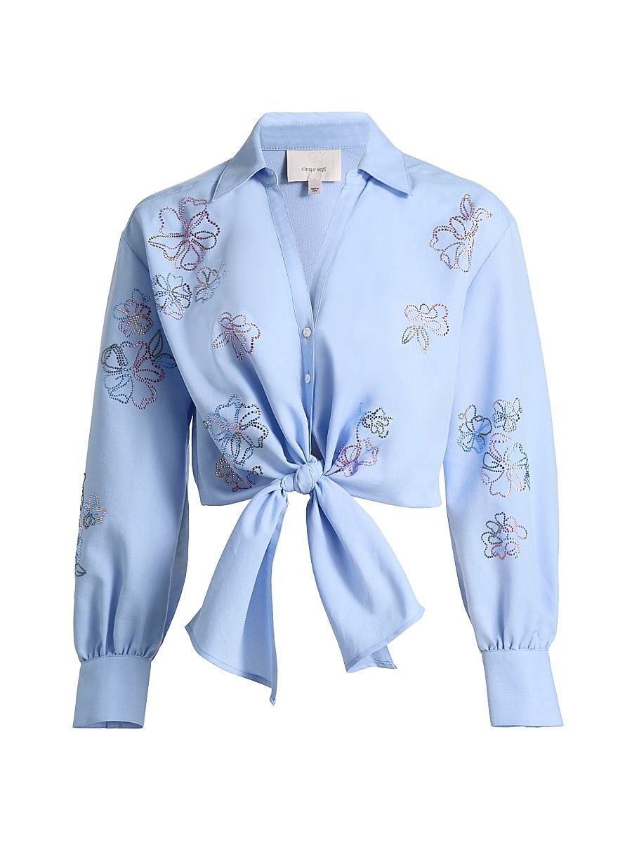 Women's Marianna Blooming Linework Top - Rain Cloud - Size XL