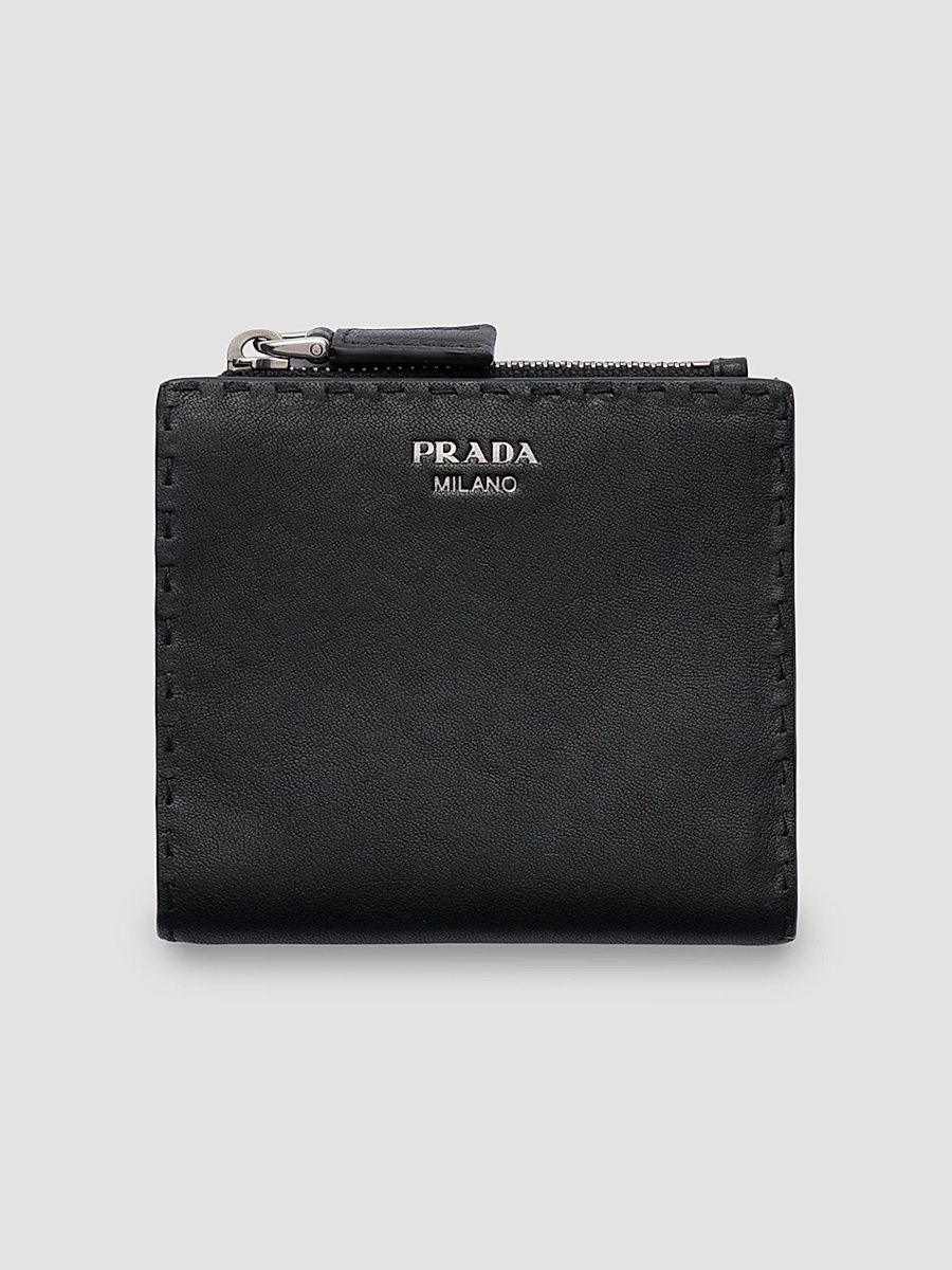 Men's Small Leather Wallet - Black