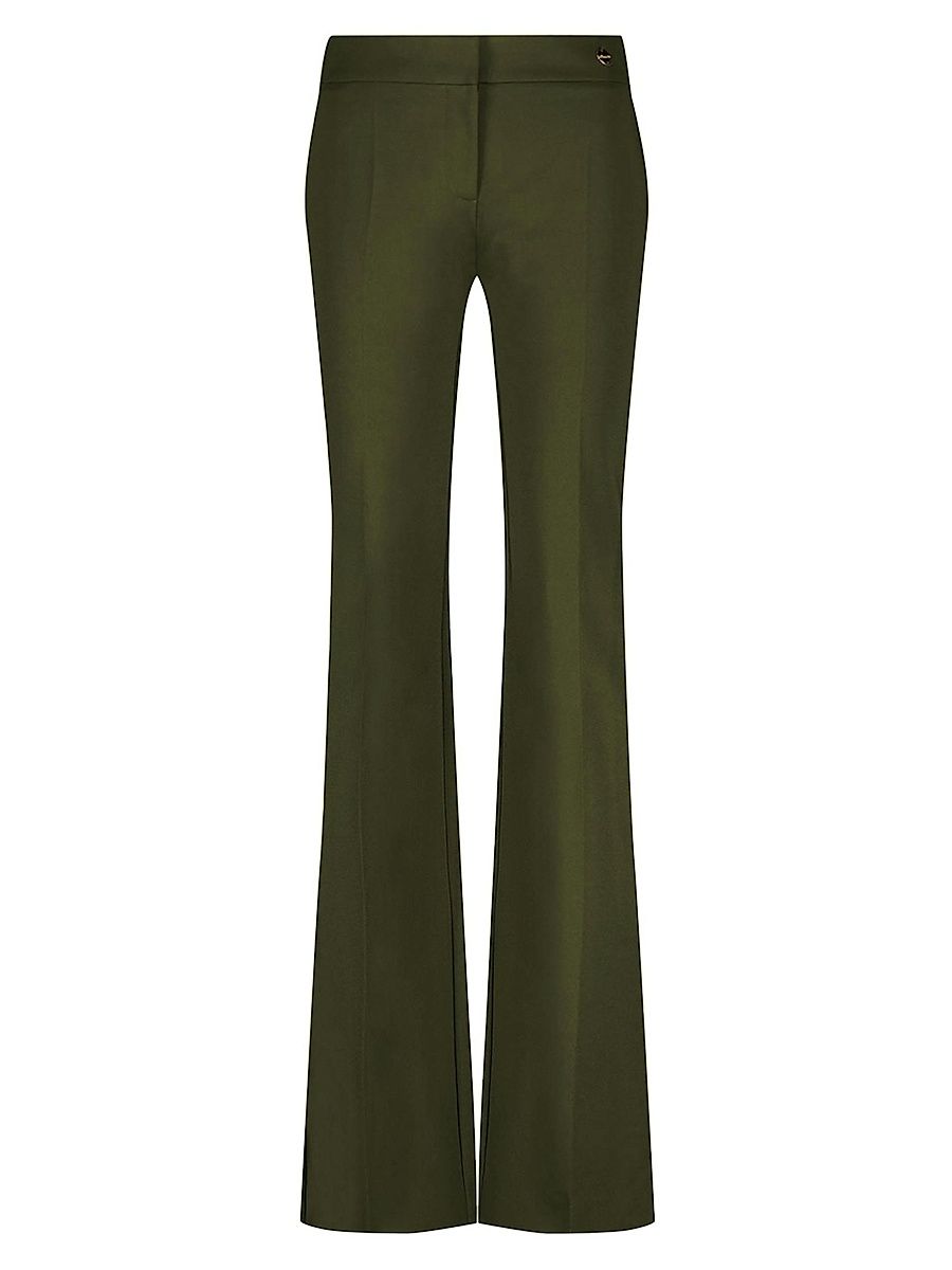 Women's Jules Stretch Jersey Fit And Flare Pants - Army - Size 4