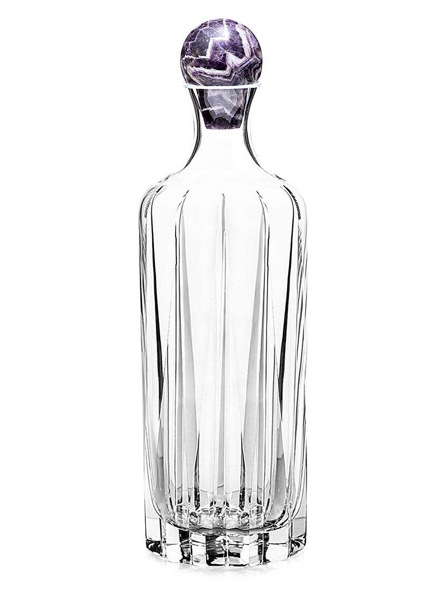 Elevo Crystal & Agate Decanter - Smoke Agate