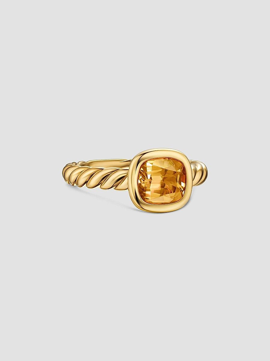 David Yurman Women's DY Mercer Stone Ring in 18K Yellow Gold - Iolite - Size 7