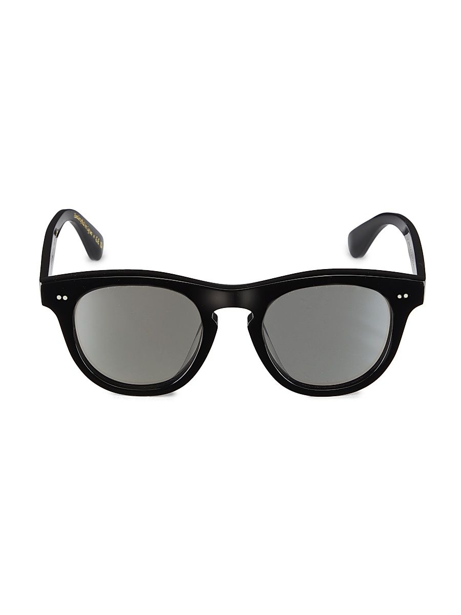 Women's Rorke Round Mirrored Sunglasses - Black