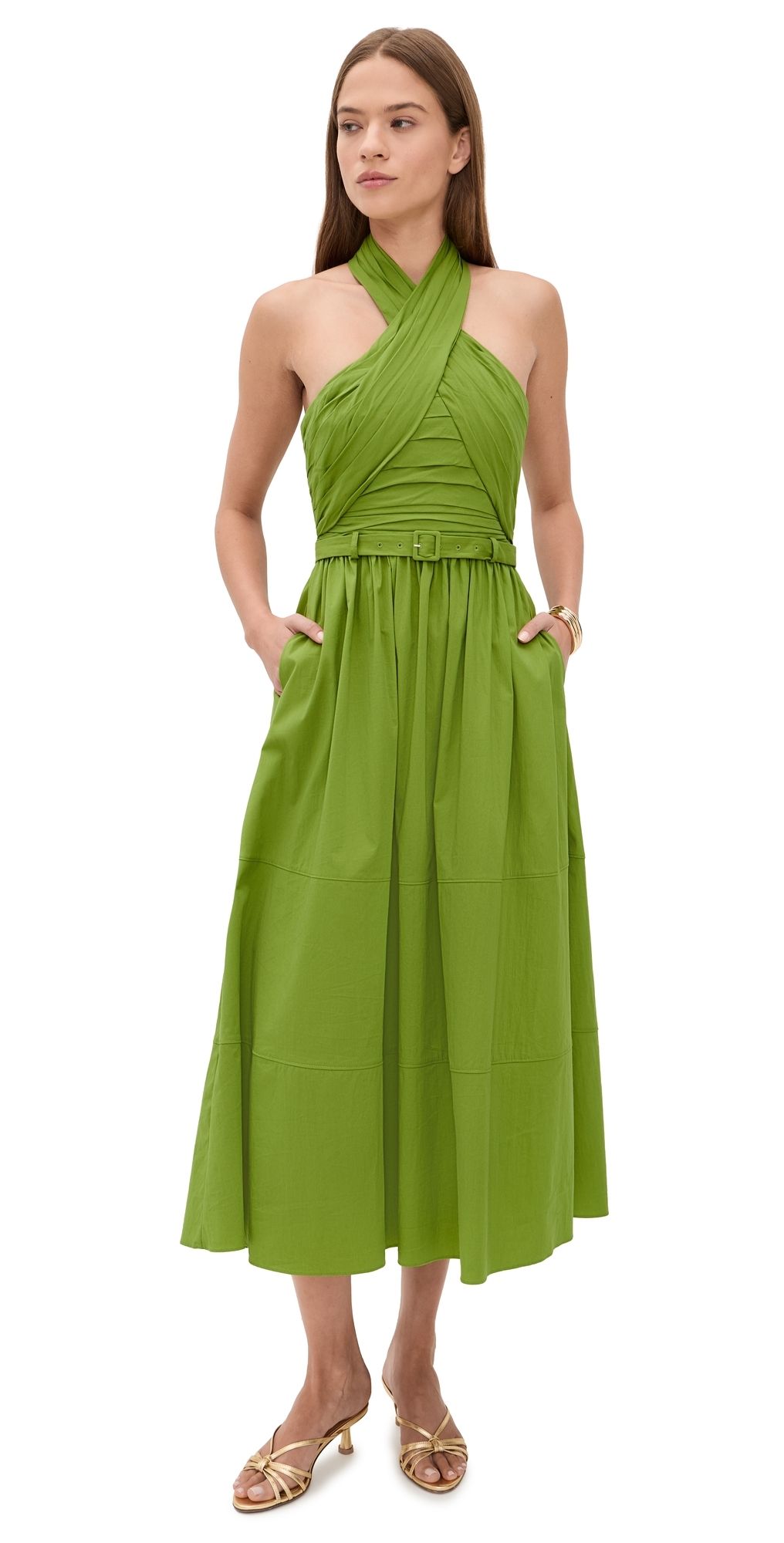 Cinq à Sept Marcie Dress Dark Lime 10
