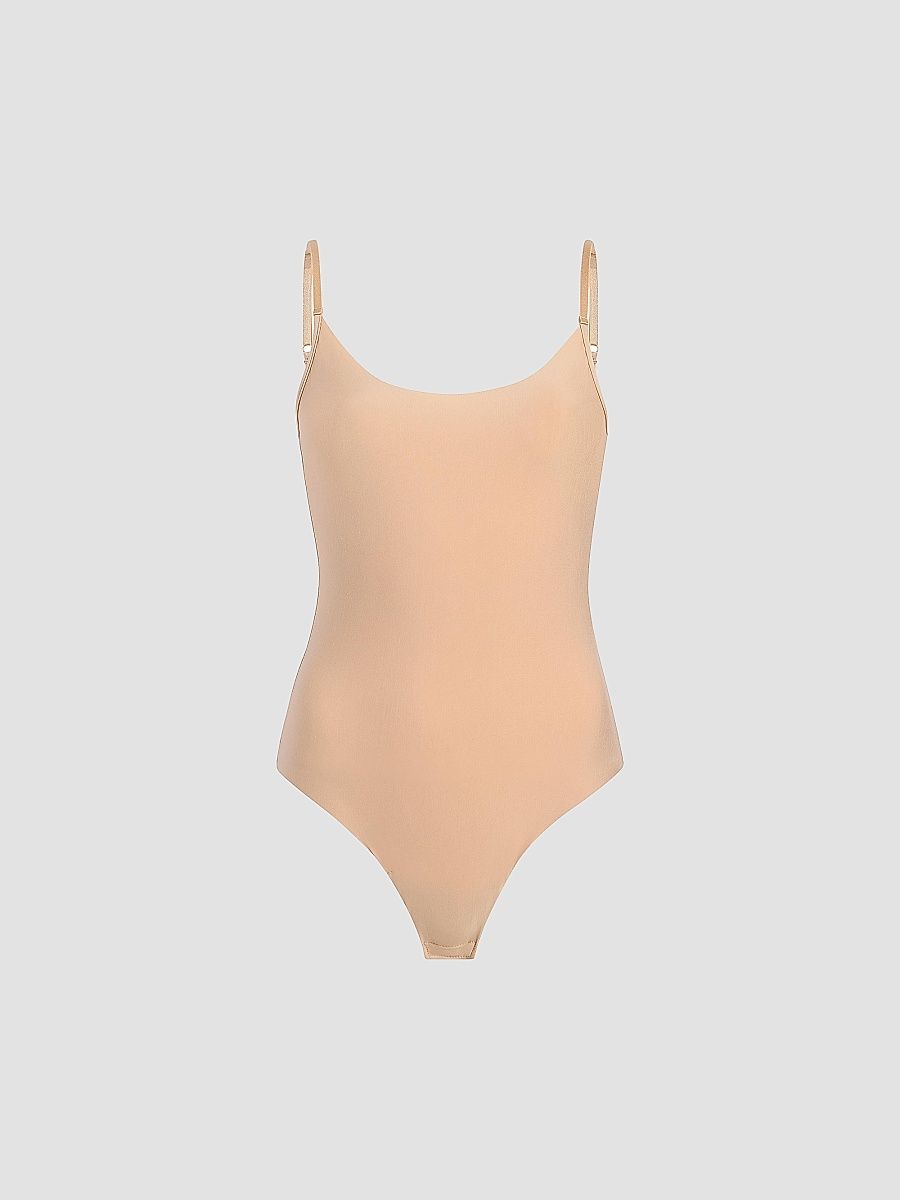 Commando Women's Butter Cami Stretch-Modal Bodysuit - Beige - Size XL