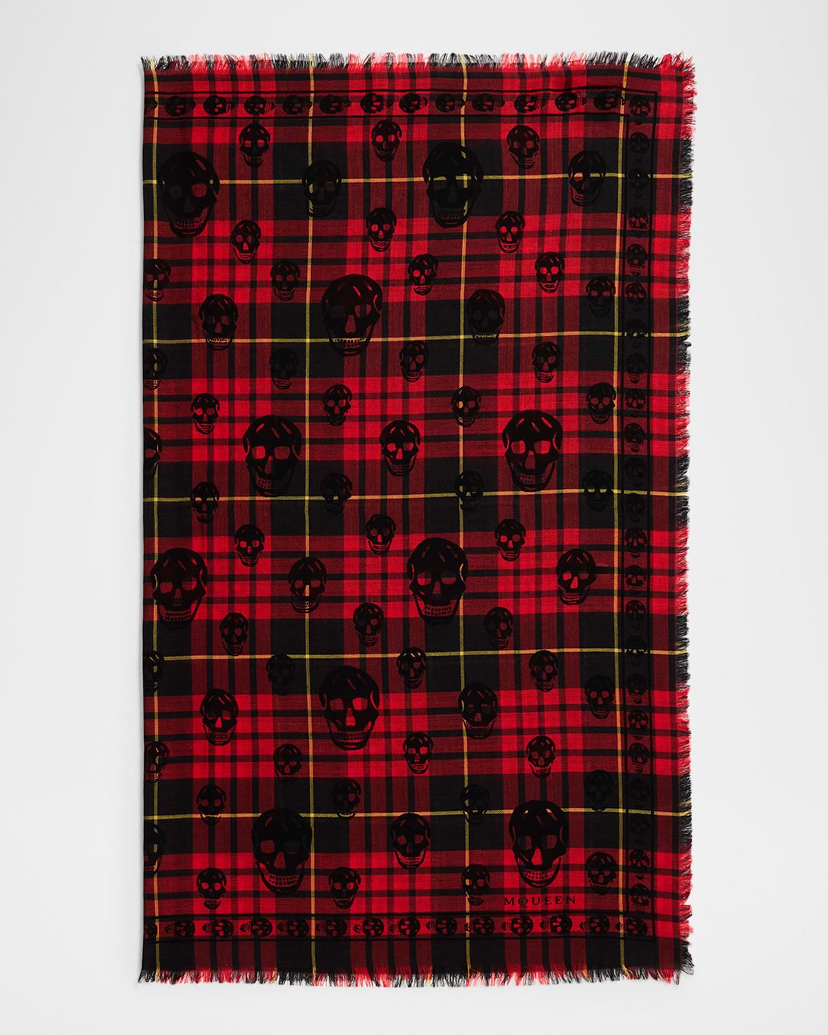 Men & apos;s Tartan Skull Silk-Blend Scarf
