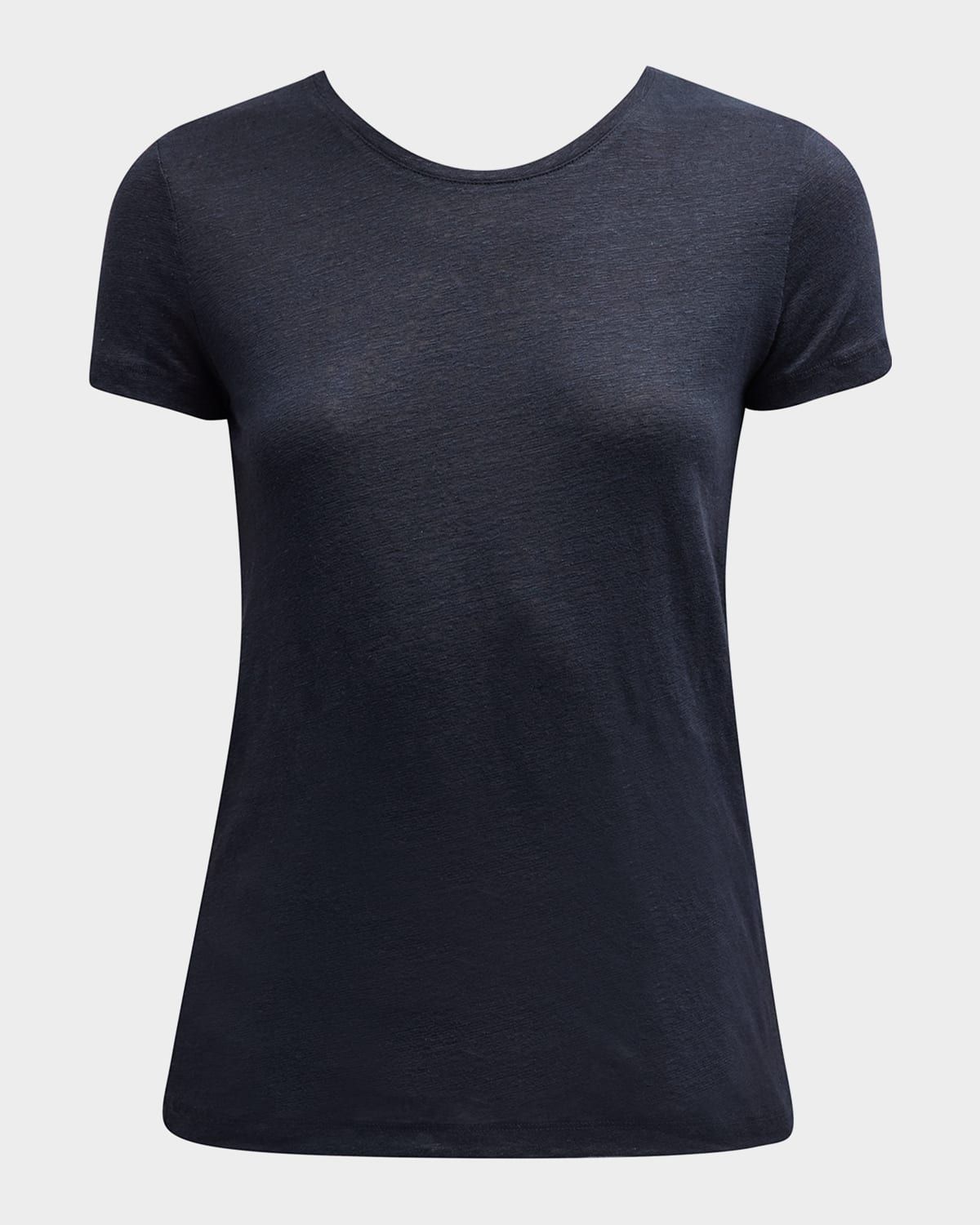 Stretch Linen Crewneck Tee