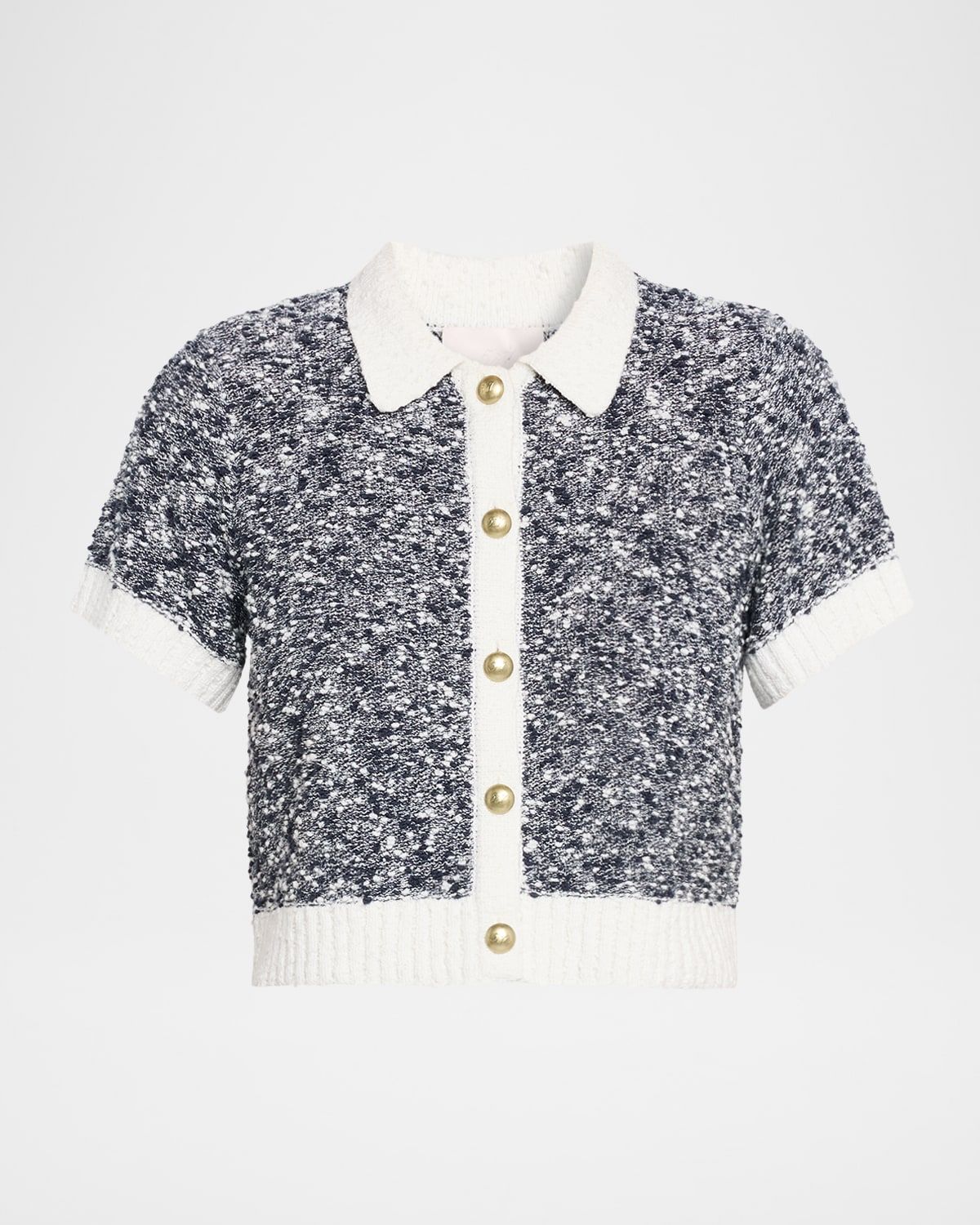 Adalee Short-Sleeve Crop Cardigan