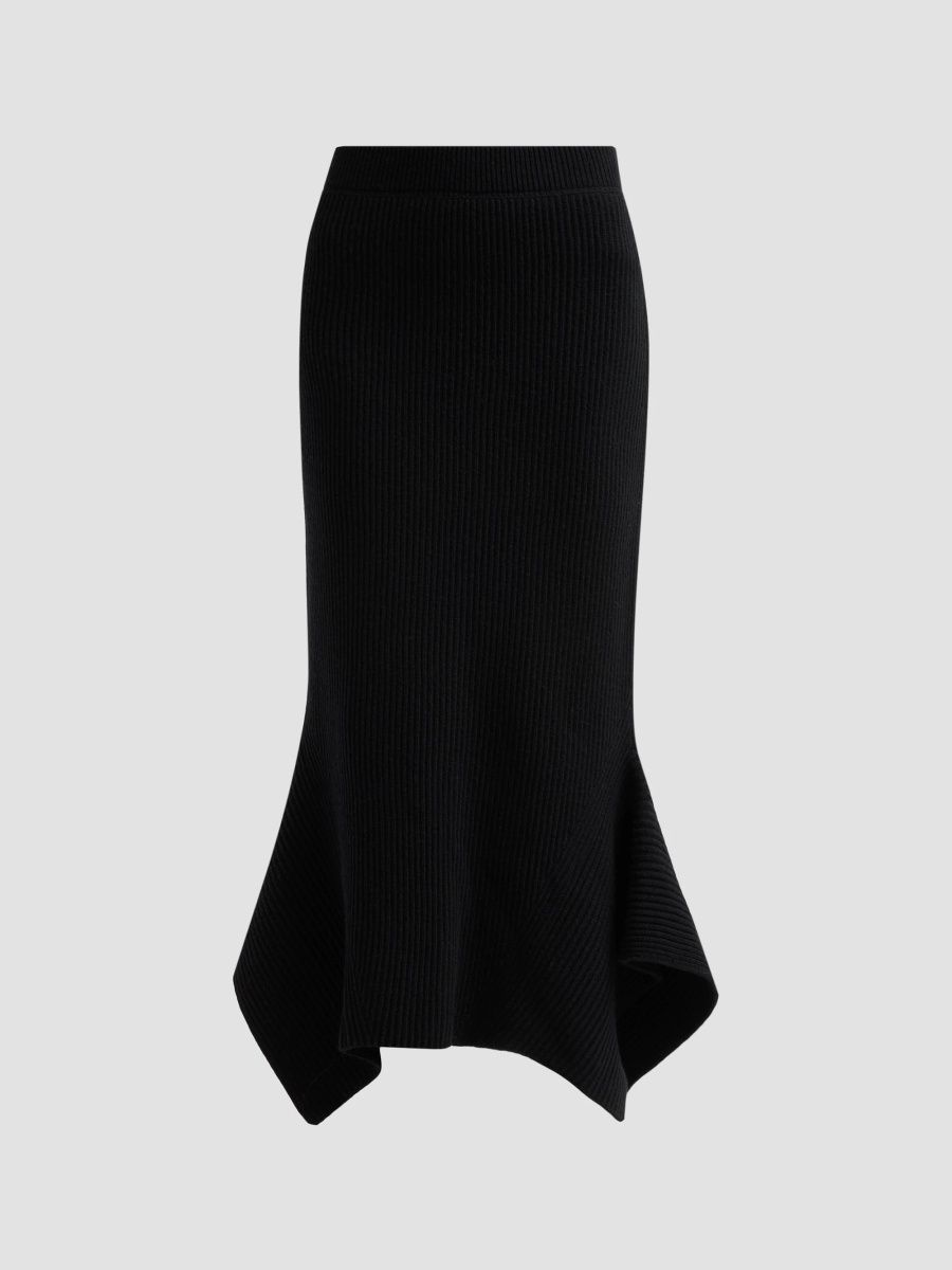Zimmermann Women's Clash Wool Utility Midi Skirt - Black - Size 10