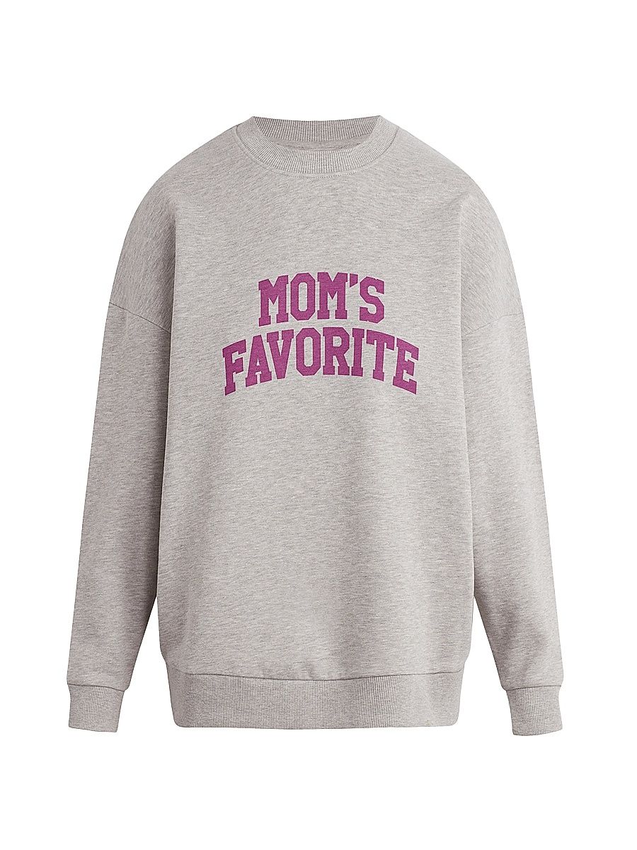 Women's Mom's Favorite Cotton Sweatshirt - Heather Grey - Size XS