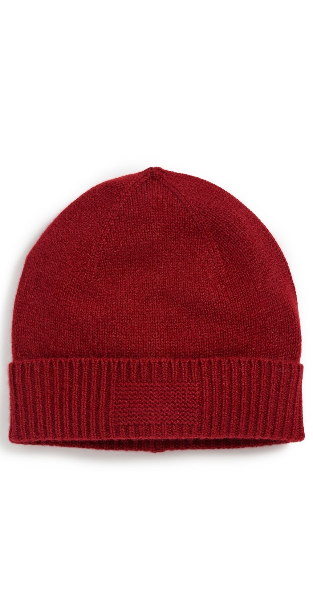 Guest in Residence Cashmere Rib Cuff Beanie Ruby One Size