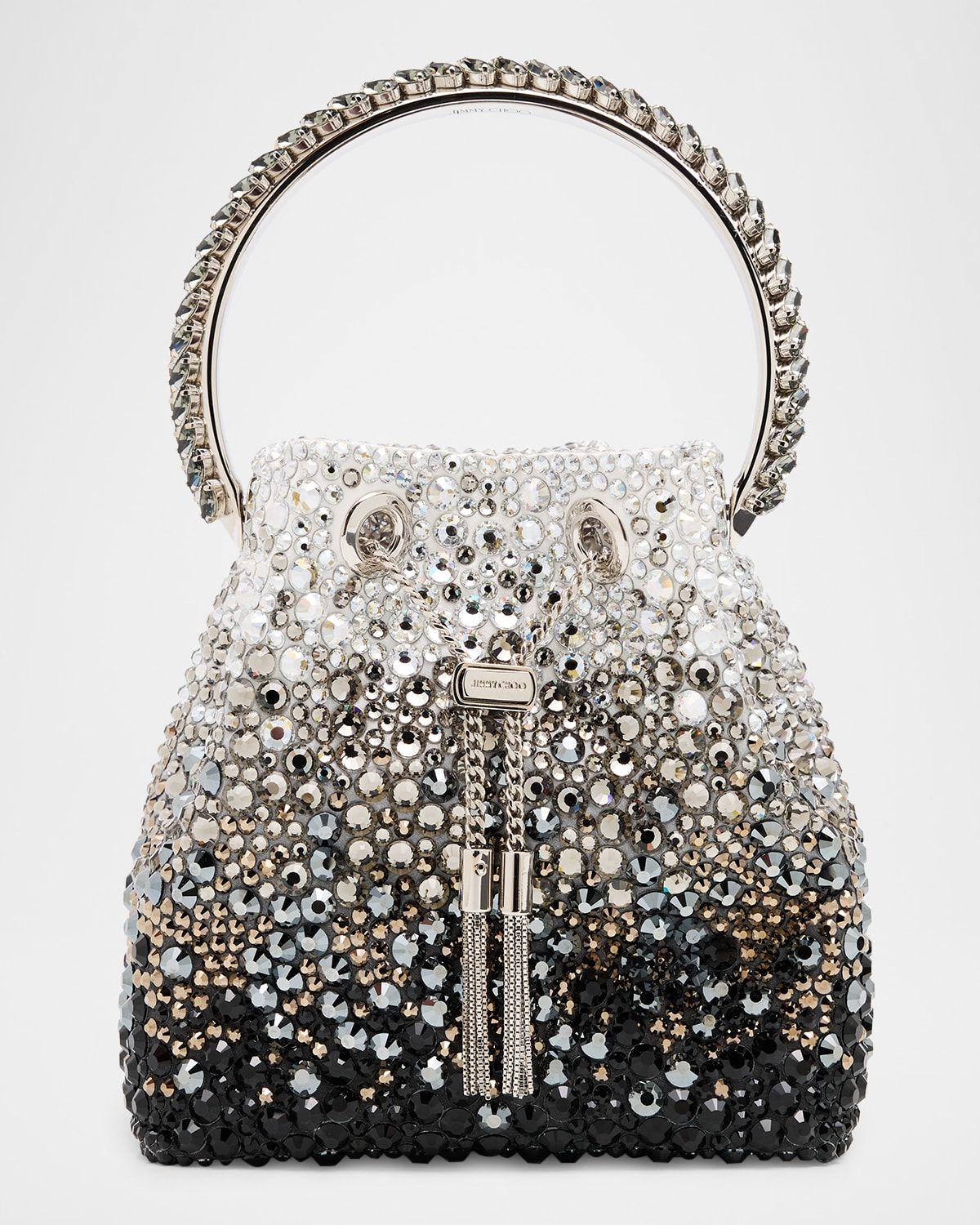 Bon Bon Ombre Crystal Top-Handle Bucket Bag