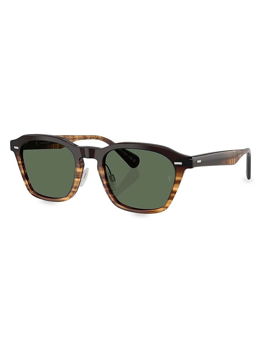 Men's Oliver Peoples X Roger Federer 52MM Phantos Sunglasses - Brown Green
