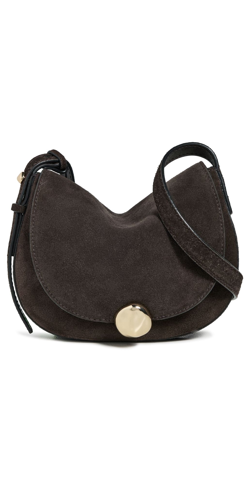 Madewell Suede Dakota Saddle Crossbody Dark Carob One Size