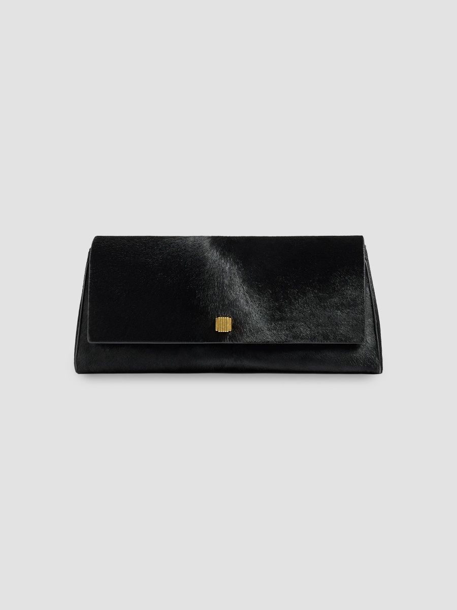 Khaite Women's Audrey Calf-Hair Clutch - Black
