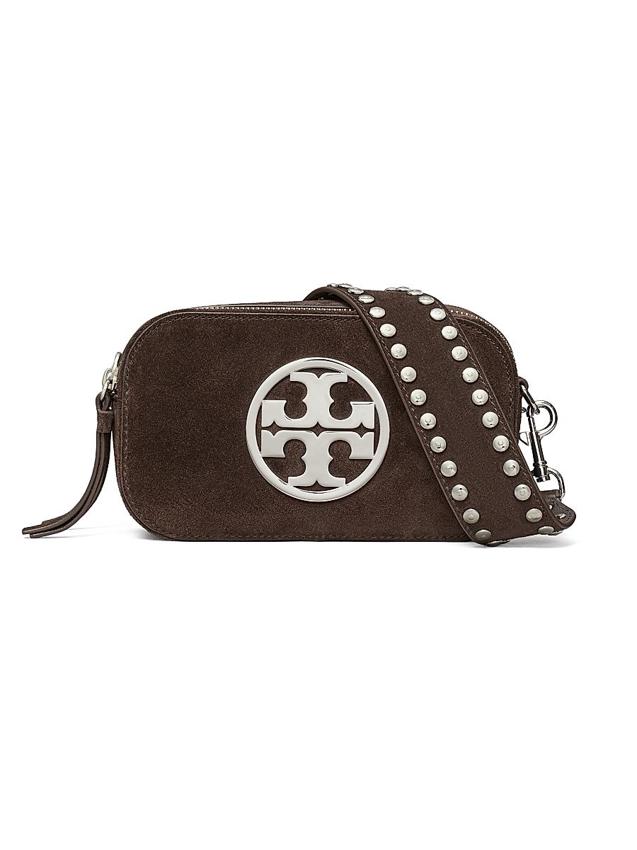 Women's Mini Miller Logo Suede Crossbody Bag - Shadow Oak