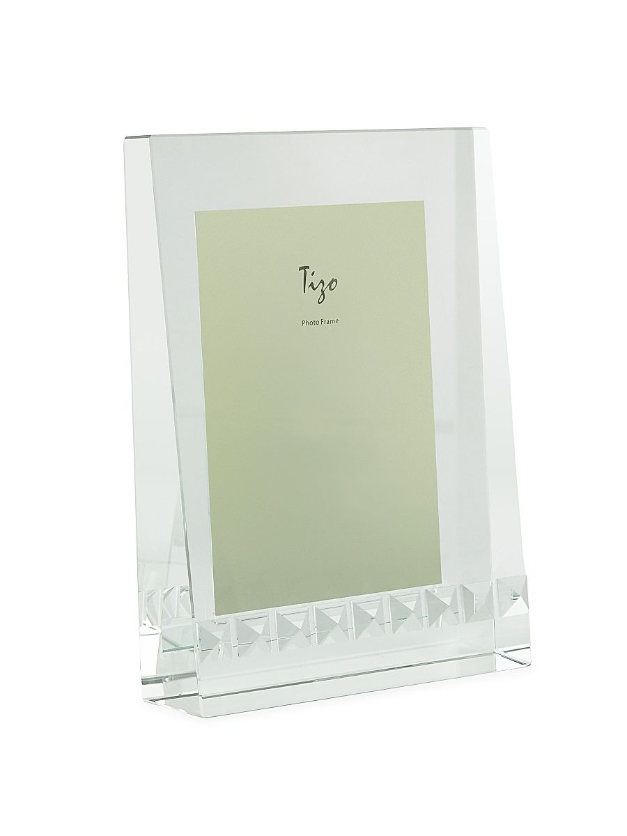 Crystal Studded Pyramid Frame - Clear - Size 5 x 7