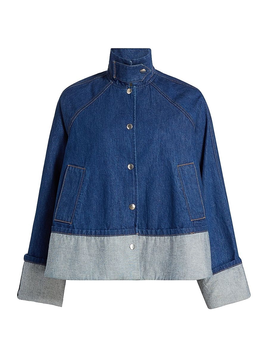 Women's The Wells Trapeze Denim Jacket - Indigo - Size XS