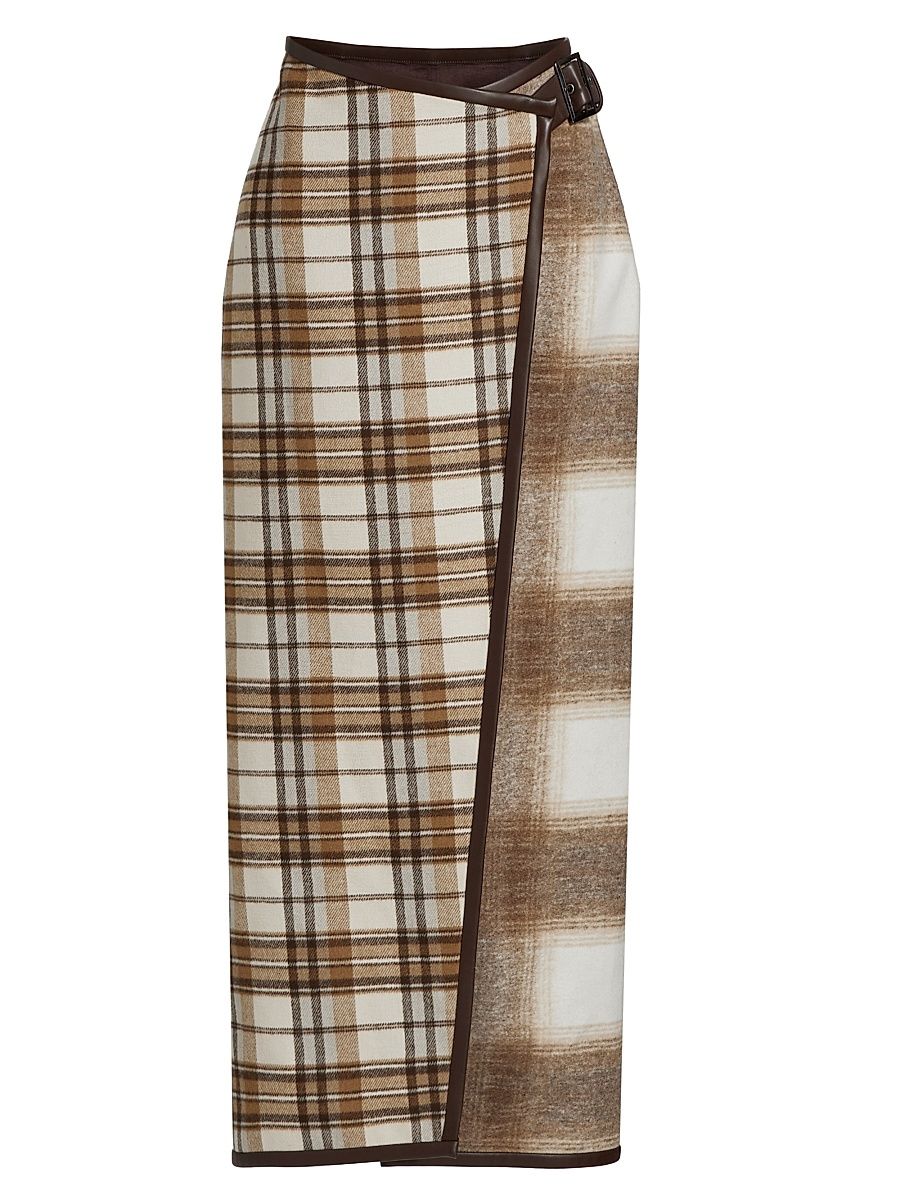 Women's Casey Plaid Wrap Skirt - Butterscotch Multi - Size 14