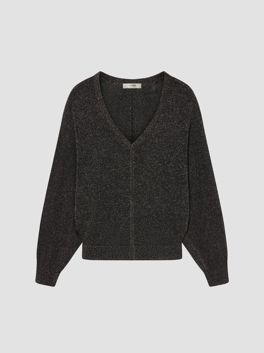 FRAME Women's The Shimmer Dolman Top - Gunmetal - Size XL