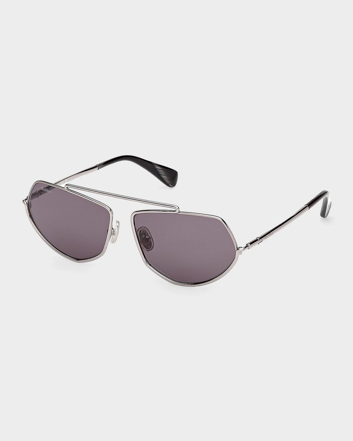 60mm Metal Geometric Sunglasses