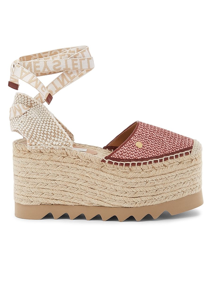 Women's Gaia 80MM Platform Espadrilles - Cameo Cherry - Size 8