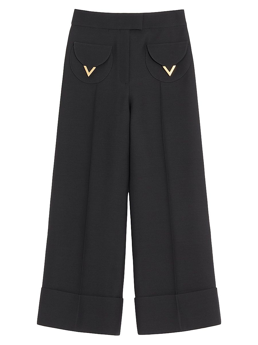 Women's Crepe Couture Trousers - Black - Size 4