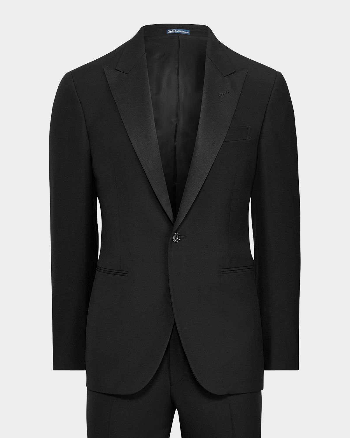 Men & apos;s Tailored Fit Wool Barathea Peak Lapel Tuxedo