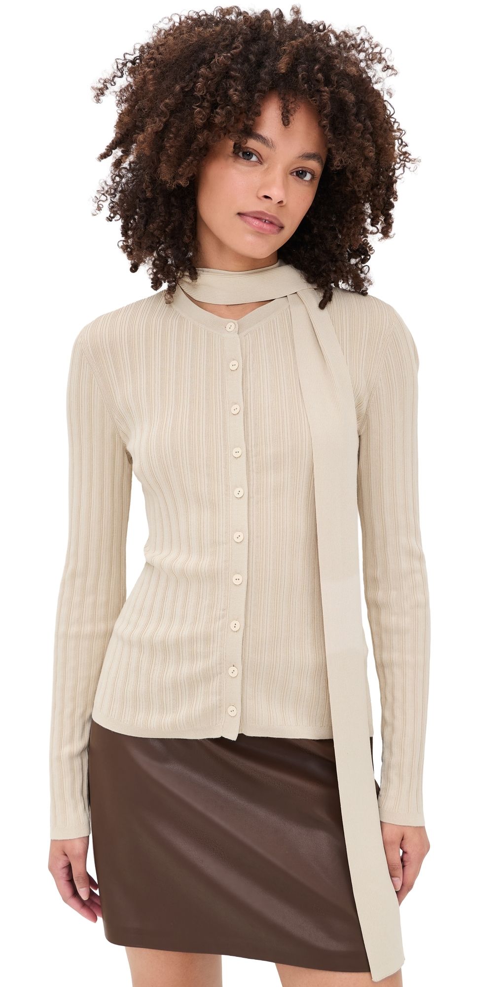 rag & bone Gianna Cardigan Beige S