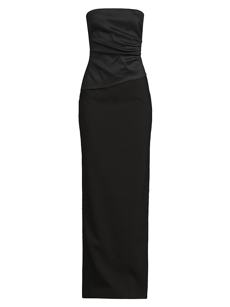 Women's Evie Strapless Column Gown - Black - Size 12