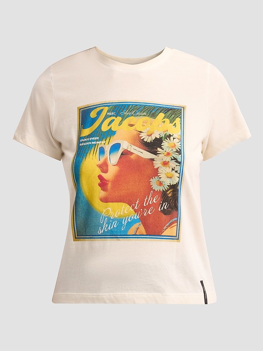 Women's Sun Poster Femme T-Shirt - White Multi - Size XS