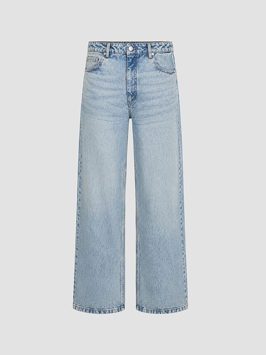 Women's Keria Baggy Low-Rise Jeans - Coastline - Size 30