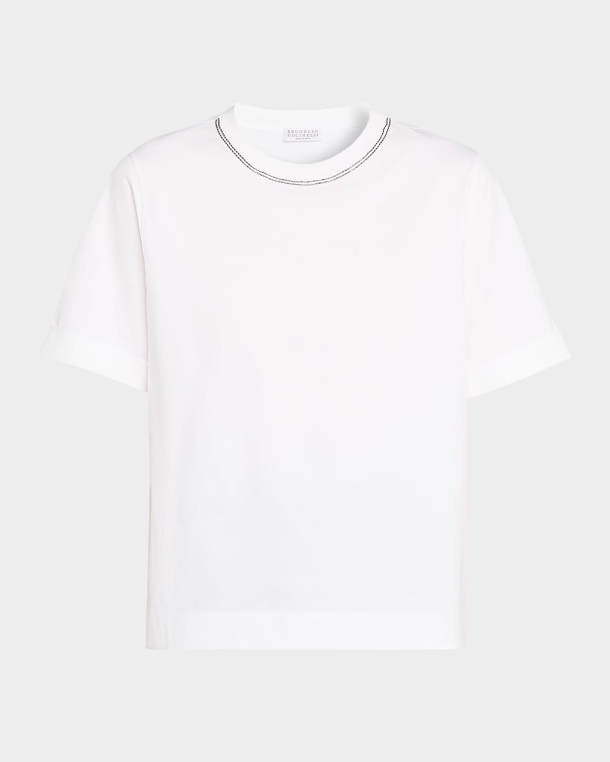Monili Short-Sleeve Cotton T-Shirt