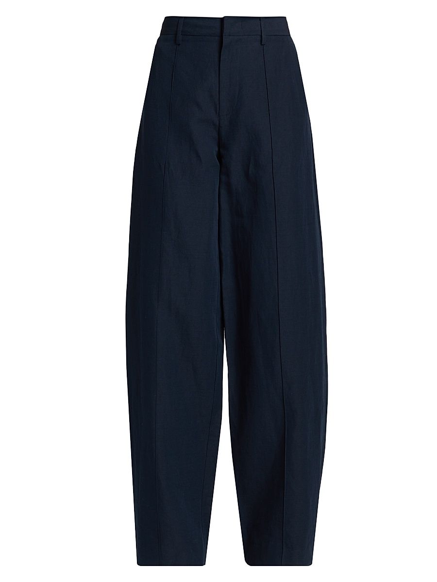 Women's Double-Waistband Wide-Leg Trousers - Coastal - Size 4