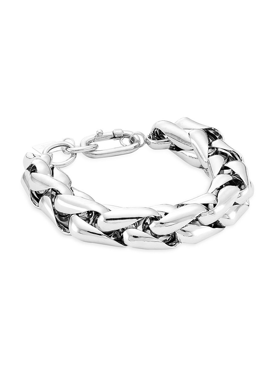 Women's 14K White Gold Medium Wheat Chain Bracelet - White Gold