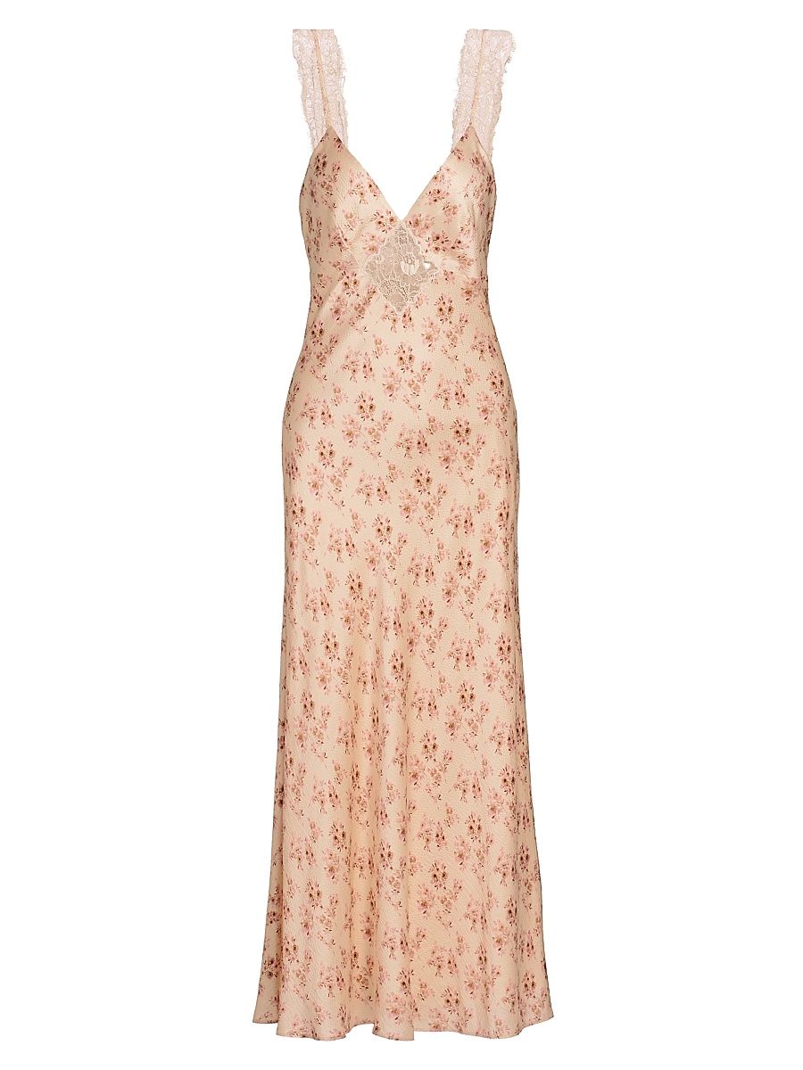 Women's Rika Floral Slik Slip Dress - Dutch Fields - Size 8